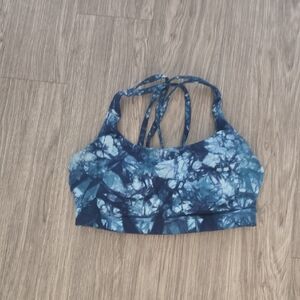 Lululemon 8 Blue Tie-Dye Energy Sports Bra